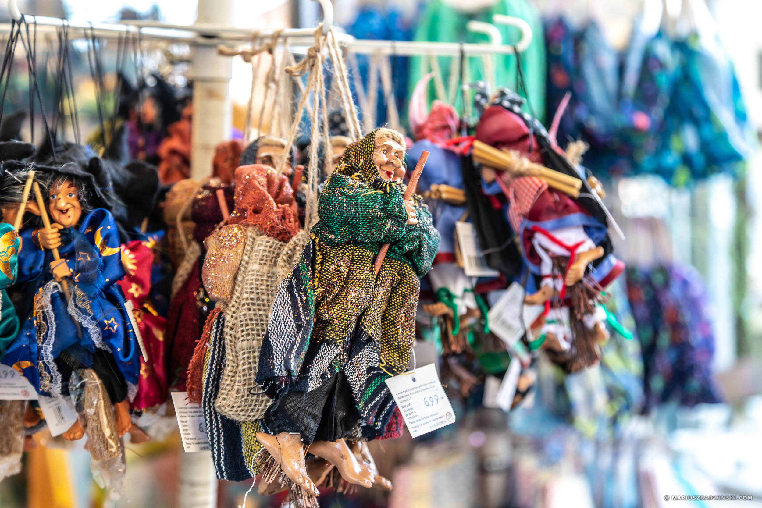 Eco-Witch toys made from fabric. Wernigerode. Germany.Eko-Wiedż