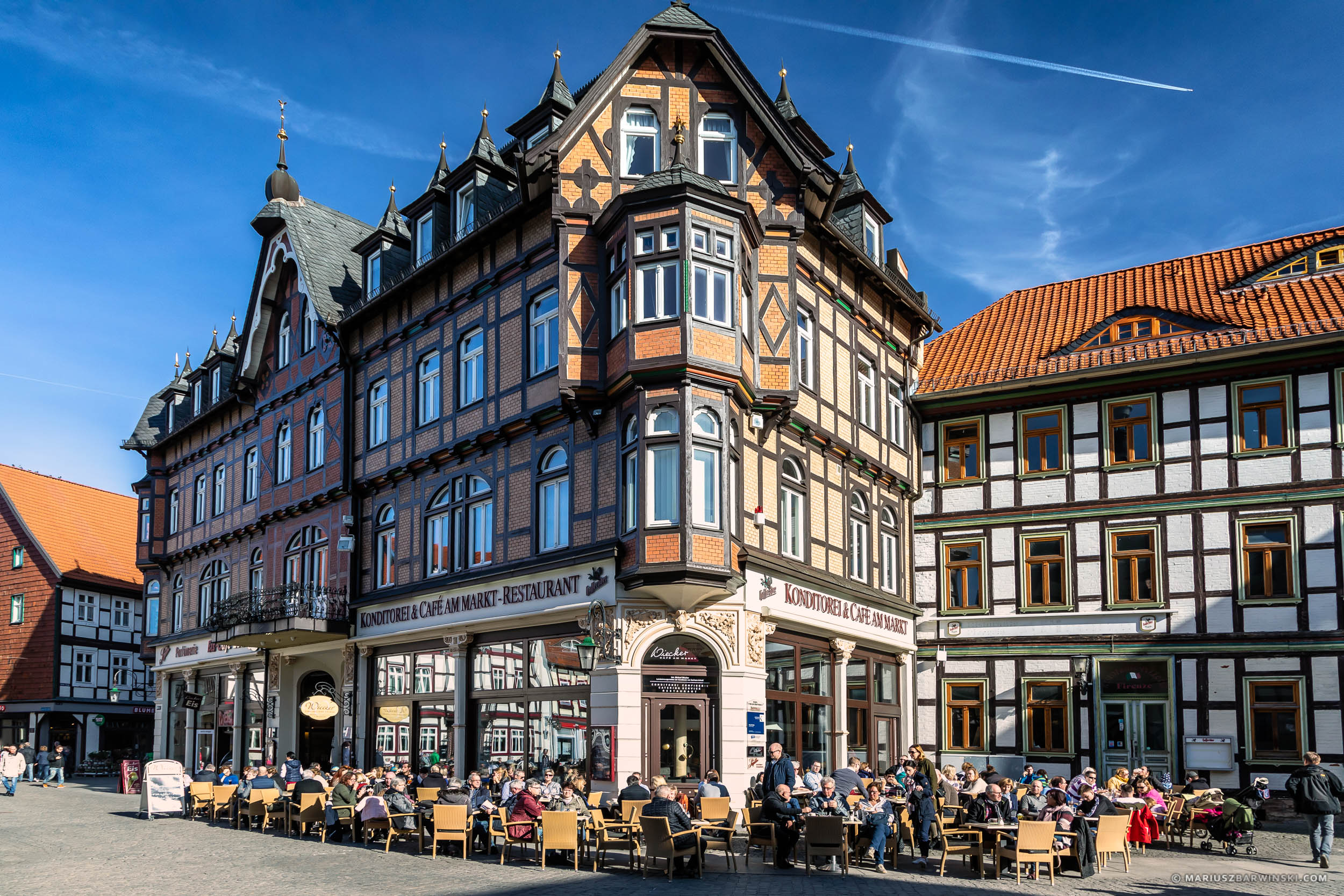 Houses in the market square in Wernigerode. Germany. Zabudowania