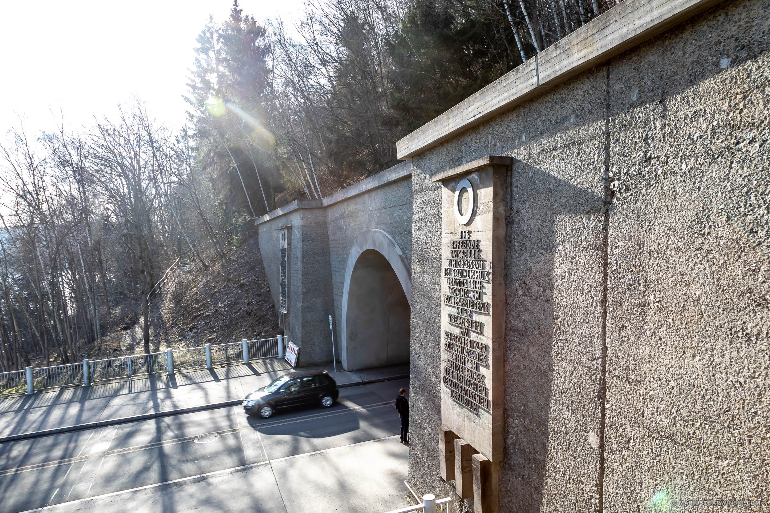 Tunnel to the Rappbode Dam. Harz Mountains. Germany. Wyjazd z tu